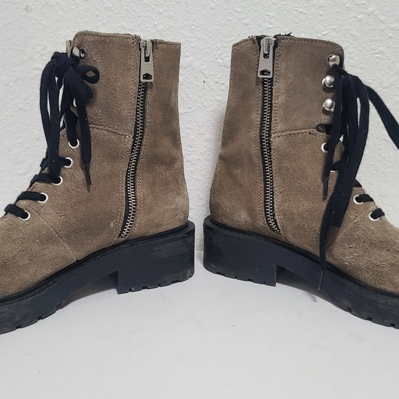 All saints  boots dusty cap toe combat moto boot - Picture 8 of 15